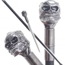 Canne Epee Death Canne Tete de Mort Canne de Marche Repliksword