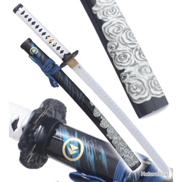 Ghost of Tsushima Wakizashi en Bois Epee Jin Sakai Sabre Replique Bois Cosplay -  Lame en Bois Repli