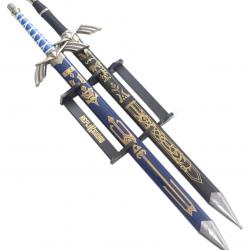 Pack 2 Epees Zelda Epee de Link en Bois Master Sword Epee Decoration Excalibur + Fourreau  Replikswo