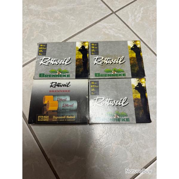 Vends lot de diffrentes balles brenneke