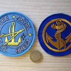 lot écussons militaire école Brest marine insigne tissu