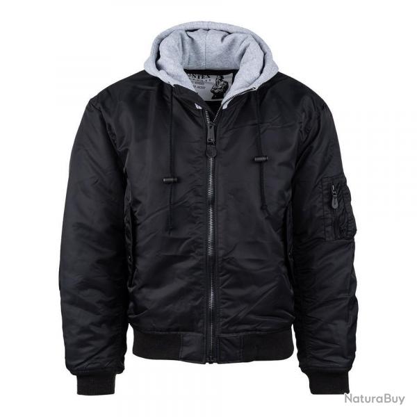 Blouson Bombers MA1 à capuche Couleur Noir
