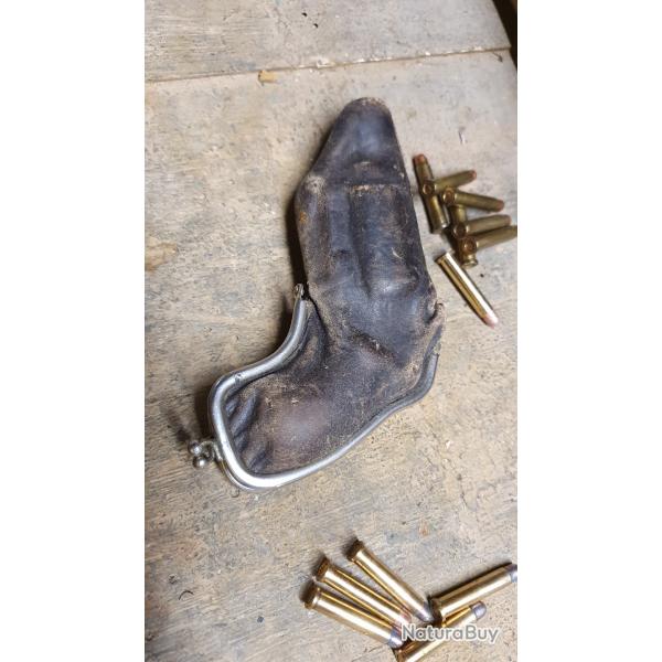 Revolver Bulldog Velodog 6mm Hammerless sans chien apparent avec scurit et son holster d'poque BE