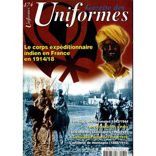 gazette des uniformes 174 corps expditionnaire indiens en france 14-18, artillerie de montagne