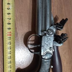 rare pistolet 4 coups à silex