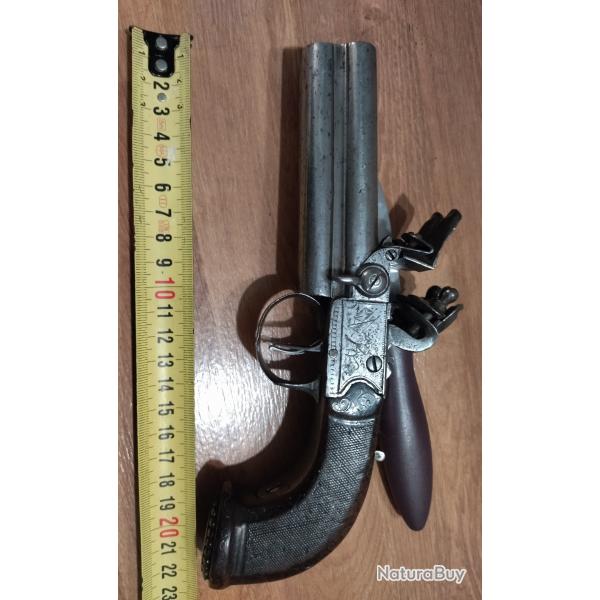 rare pistolet 4 coups  silex