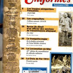 gazette des uniformes 205 , crapouillots en 14-18, troupes aéroportées françaises 45-60, cavalerie