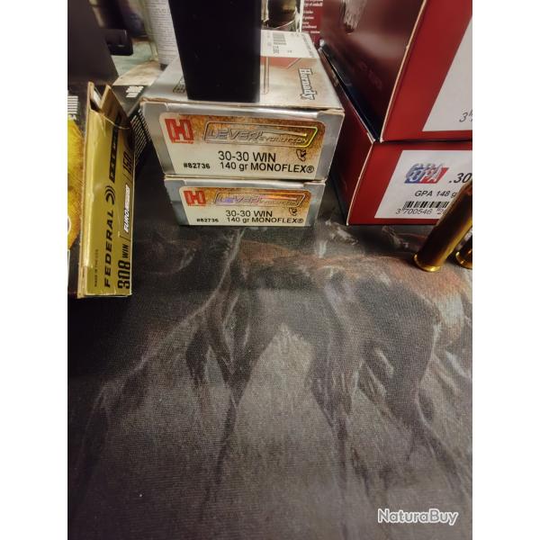 Munitions hornady monoflex 30.30 win 140 gr