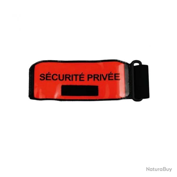 Brassard SCURIT PRIVE orange rtro avec porte NUB