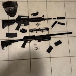 Lots 2 réplique airsoft m4 et sniper US