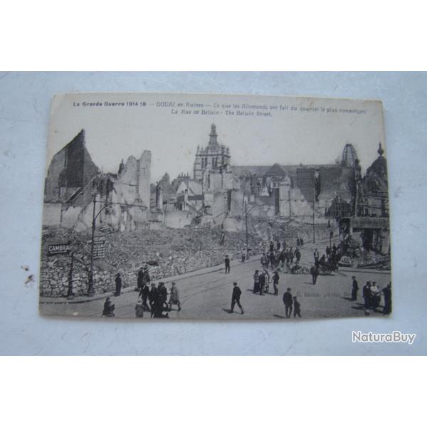 WW1 DOUAI EN RUINES - CARTE ANIMEE