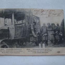 WW1 CROIX ROUGE AMBULANCE PRISE  AUX ALLEMANDS