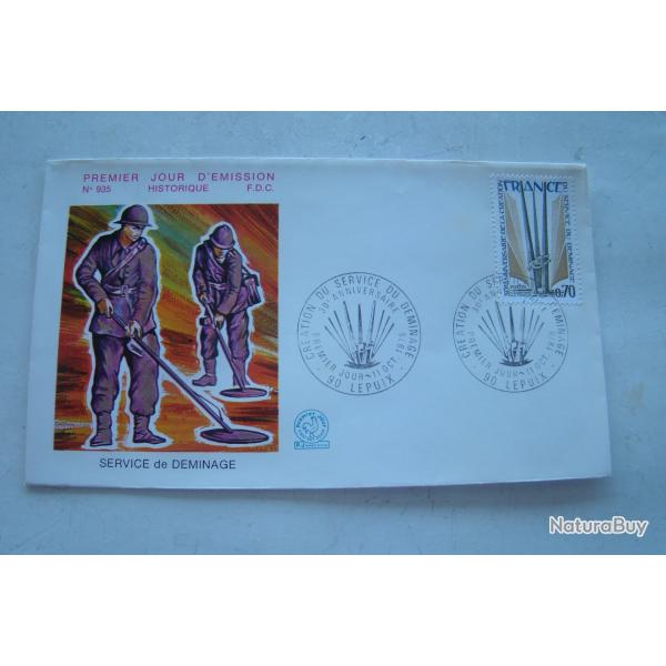 SERVICE DEMINAGE - 1 JOUR LEPUIX 11 OCTOBRE 1975 - FDC N 935