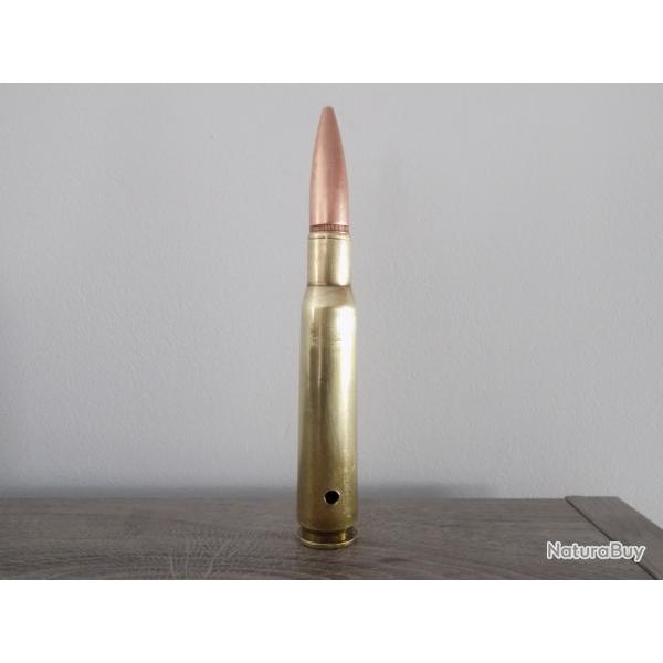 Cartouche calibre 12.7mm neutralise par perage.