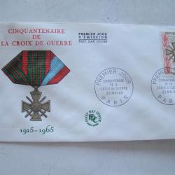 CINQUANTENAIRE CROIX GUERRE 1915 1965- 1° JOUR  PARIS 22 MAI 1965