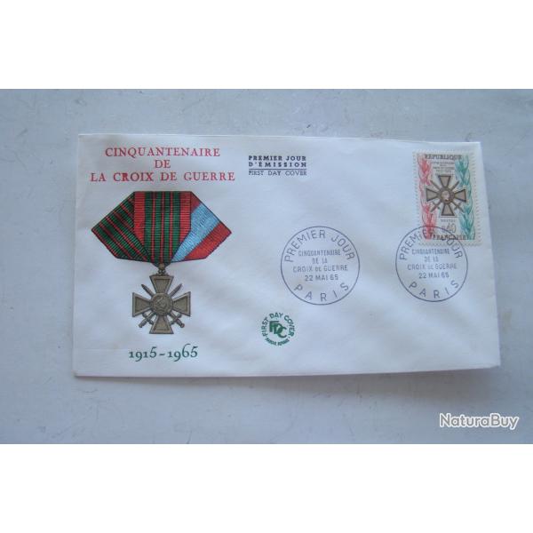 CINQUANTENAIRE CROIX GUERRE 1915 1965- 1 JOUR  PARIS 22 MAI 1965