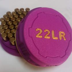 Boîte à munitions 22LR Fuchsia et dorée. (CZ Feinwerkbau Walther Savage Walther Tikka Rossi Chiappa)