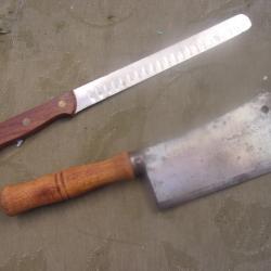 ouils de boucher, hachoir, couteau
