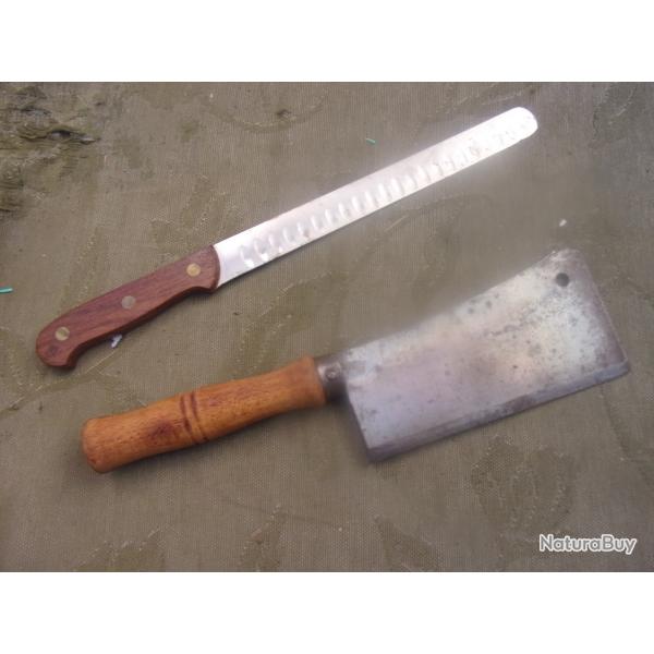 ouils de boucher, hachoir, couteau