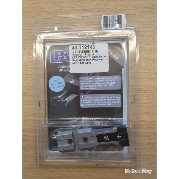 Set de vise fibre optique LPA WXT03F1 pour revolver Smith & Wesson