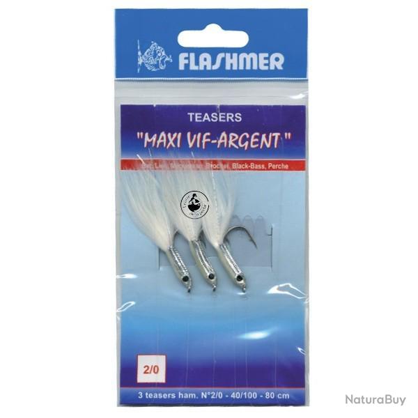 Teaser Flashmer Maxi Vif Argent 8cm Dos Bleu
