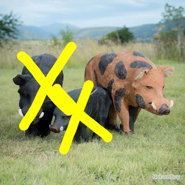 Cible 3D Wildcrete Feral Pig - Marron