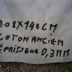 anciens draps coton tissage grossier pour confection vêtements reconstitueurs