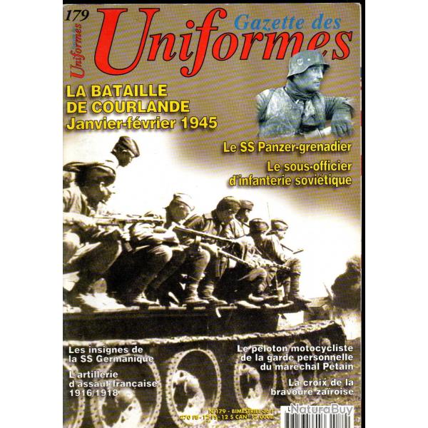 gazette des uniformes 179 artillerie d'assaut, courlande, motos garde marchal ptain, aumonier