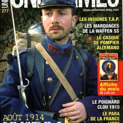 revue uniformes 277, poignard clou 1915, para france libre , 137e R.I., insignes tap, pompiers,