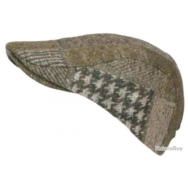 Bret Casquette Verte et Beige en Laine Patchwork Style Anglais Windsaur Taille unique Vert