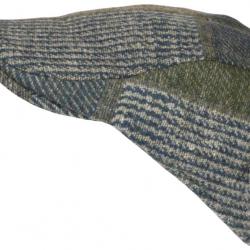 Béret Casquette Bleue et Verte en Laine Patchwork Style Anglais Windsaur Taille unique Bleu