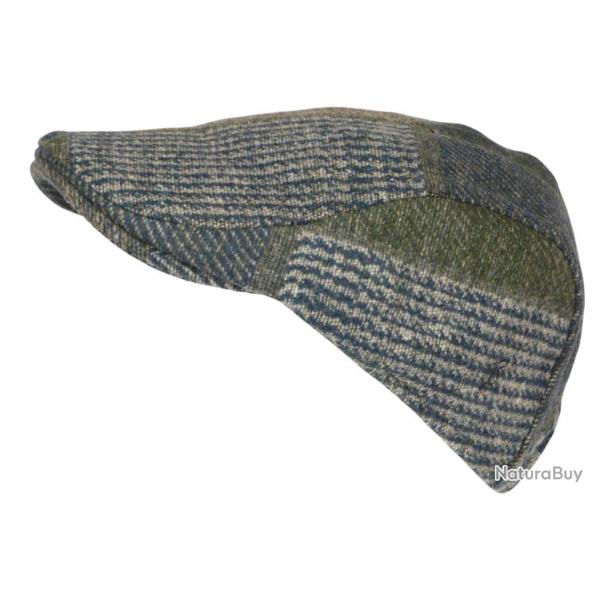 Bret Casquette Bleue et Verte en Laine Patchwork Style Anglais Windsaur Taille unique Bleu