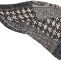 Béret Casquette Bleue et Grise en Laine Patchwork Style Anglais Windsaur Taille unique Bleu
