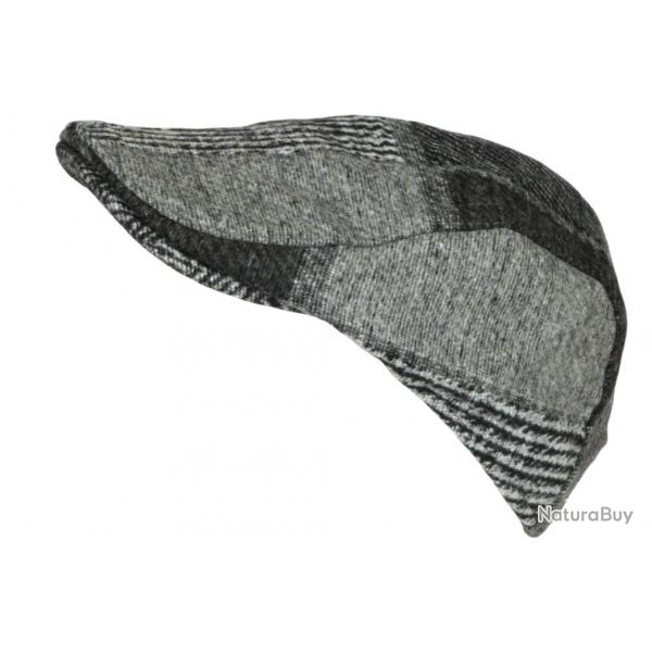 Bret Casquette Grise et Noire en Laine Patchwork Style Anglais Windsaur Taille unique Gris