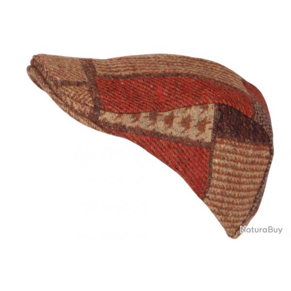 Bret Casquette Orange et Marron en Laine Patchwork Mode Anglaise Windsaur Taille unique Orange