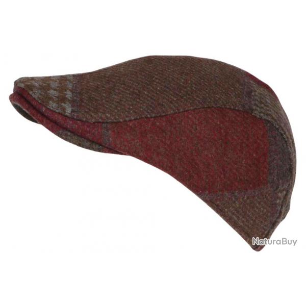 Bret Casquette Rouge et Marron en Laine Patchwork Mode Anglaise Windsaur Taille unique Rouge