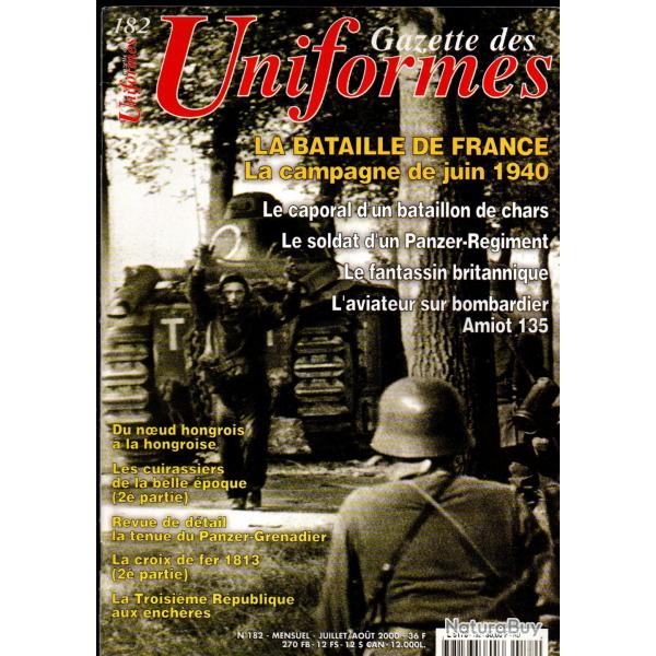 gazette des uniformes 182, juin 1940, noeud hongrois, cuirassiers belle poque, croix 1813 part 2
