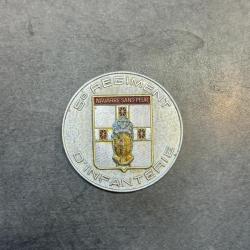 Médaille de table 5e régiment d'infanterie armée de terre française "navarre sans peur"