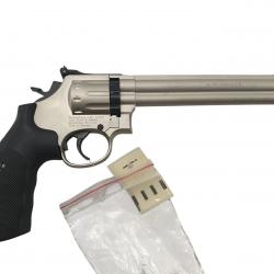 AIRGUN REVOLVER SMITH&WESSON 686 UMAREX CAL.4.5DIABOLO CANON 8 POUCES + 3 BARILLETS SUPPLEMENTAIRES