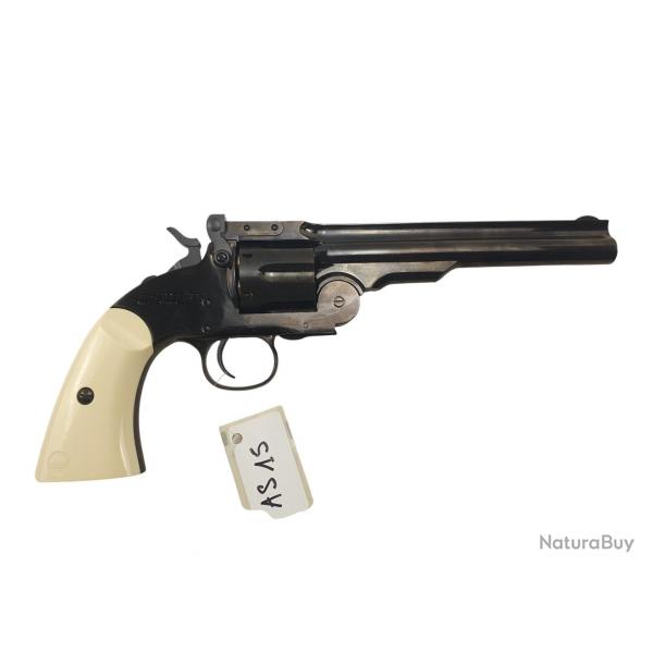 AIRGUN REVOLVER ASG SCHOFIELD ACIERNOIR BRILLANT / PLAQUETTES IMITATION IVOIRE CO2 CAL.4.5 BB's CANO