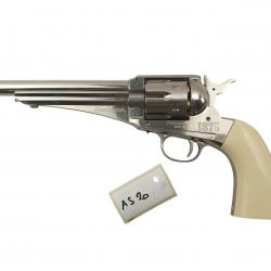 AIRGUN REVOLVER REMINGTON 1875 EFFET NICKELE / IVOIRE CAL.4.5BB'S CANON 7 POUCES ref.