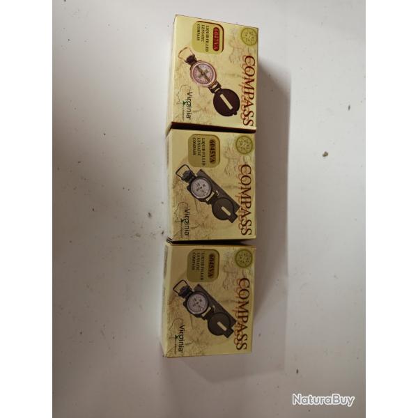 Lot de 3 boussoles