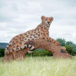 Cible 3D Wildcrete Leopard On Log