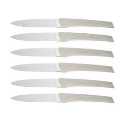 Coffret 6 couteaux de table Florinox "Kiana" beige ficelle KIA6.F