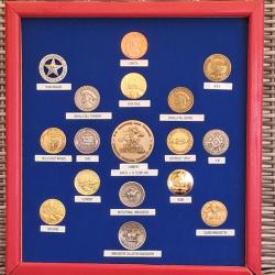 Médaillons  de crosse  winchester  commemorative