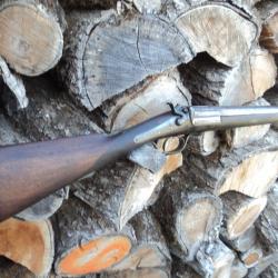 fusil anglais  a percussion mono coup cal 12 / 65 poudre noire canon damas  ( tres bon état )
