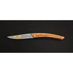 Couteau Pliant Le Thiers Par le Fidèle - Manche Bois d'Olivier | Réf. T10PLOL