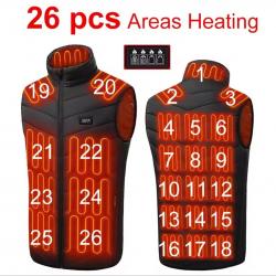 VESTE CHAUFFANTE ÉLECTRIQUE AVEC BATTERIE INCLUSE 20 000MAH 26 ZONES CHAUFFANTES