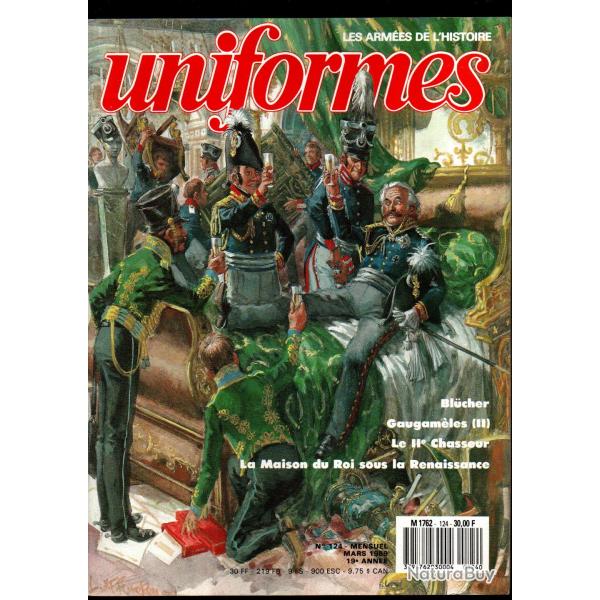 revue uniformes 124 bataille de gaugameles, empire restauration 2e rgiment de chasseurs  cheval