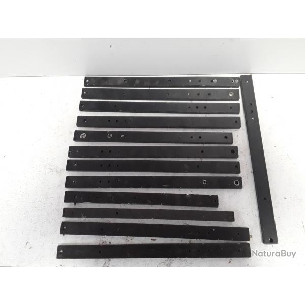 Pour bricoleurs ! Lot de 13 barres de fixation aluminium pour lunette de hutte
